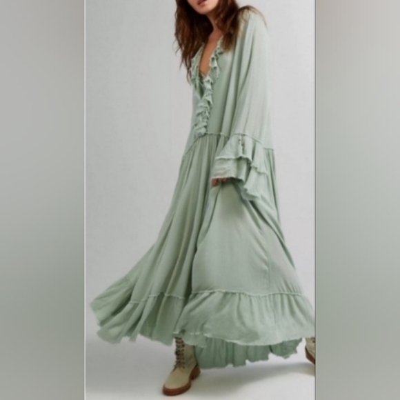 FREE PEOPLE SWEET DARLIN Maxi Dress Womens Size Small SEE MEASUREMENTS - Picture 2 of 11